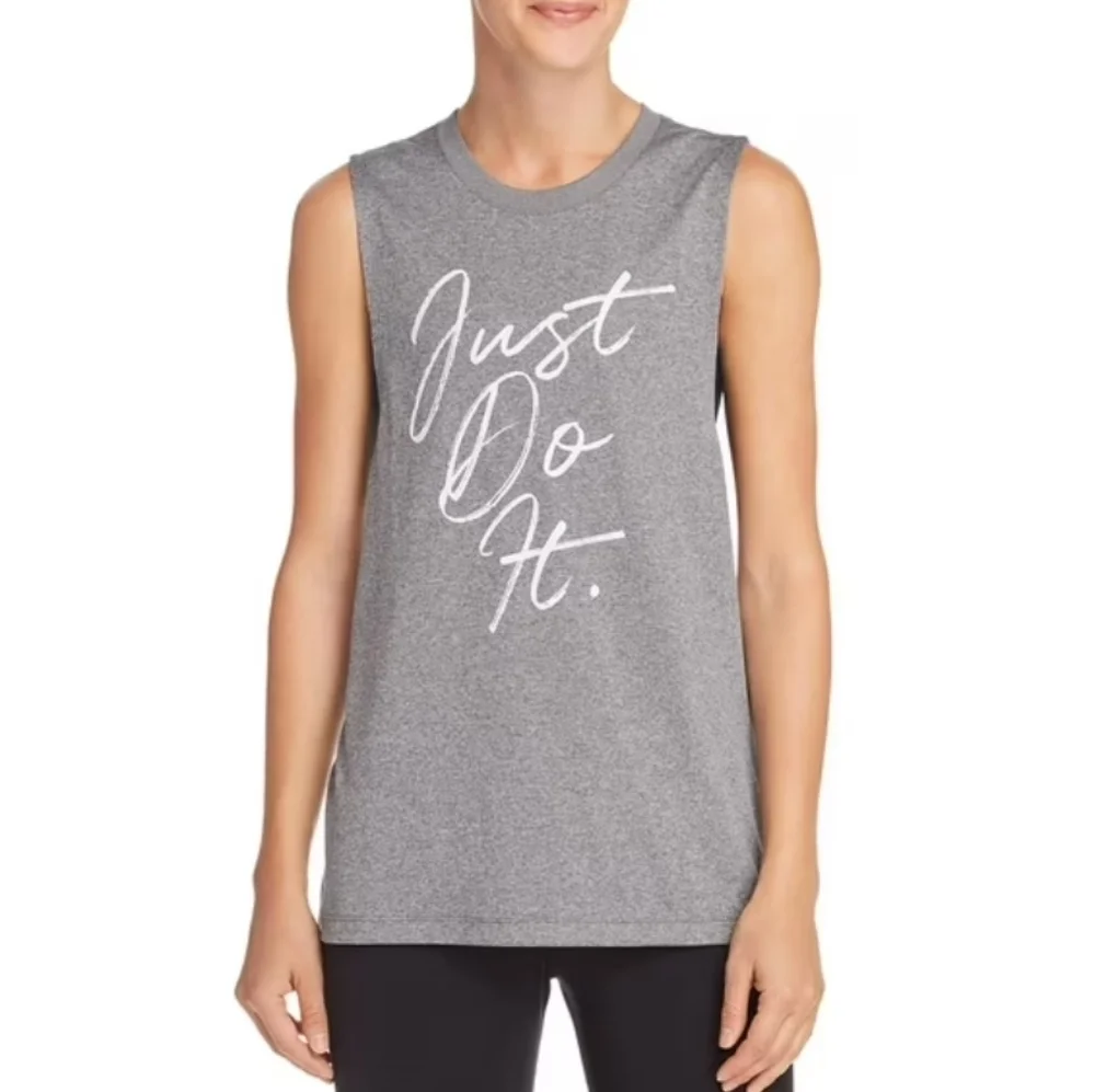 Nike Just Do It The Nike Tee Sleeveless Muscle Tank Top Cursive Writing Size M